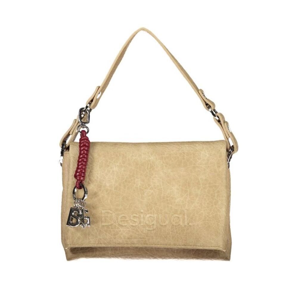 Desigual Beige Polyurethane Women's Bag with Removable Strap and Women's